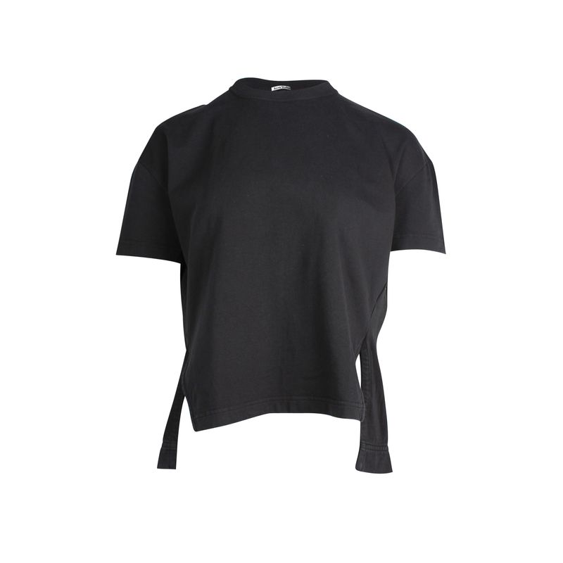 Acne Studios Piani Roundneck T-Shirt In Black Cotton